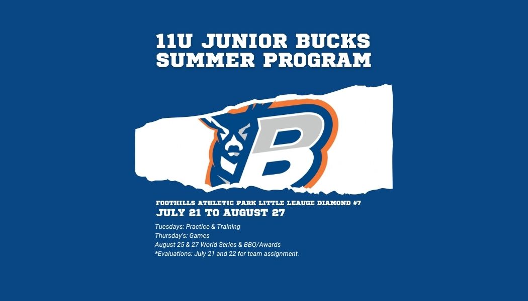 11U JUNIOR BUCKS SUMMER PROGRAM ANNOUNCED